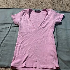 Brandy Melville ribbed short sleeve tank